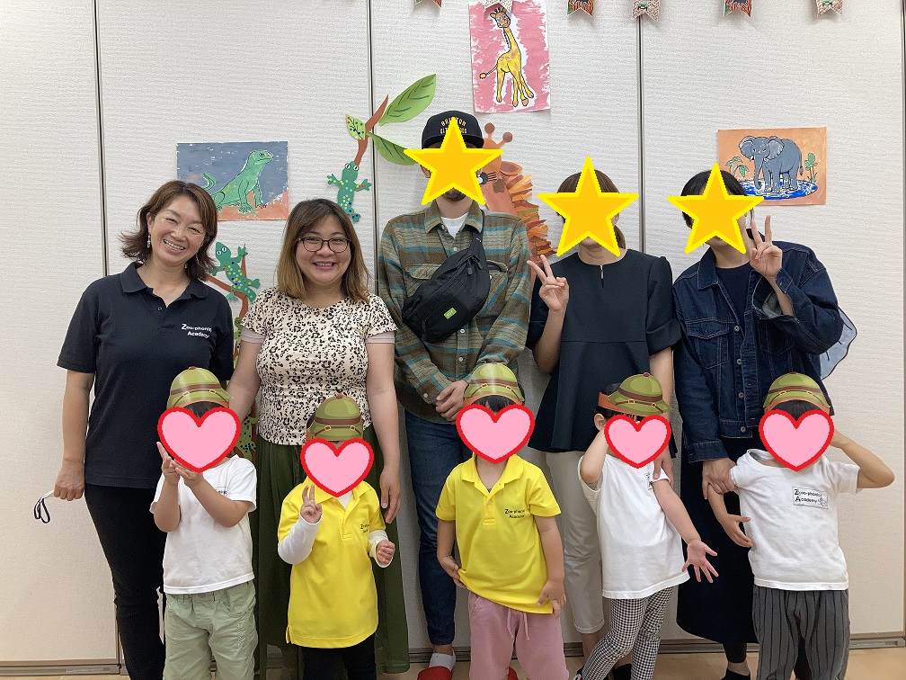 Thank you for coming Mommy & Daddy! 今年度初の授業参観！